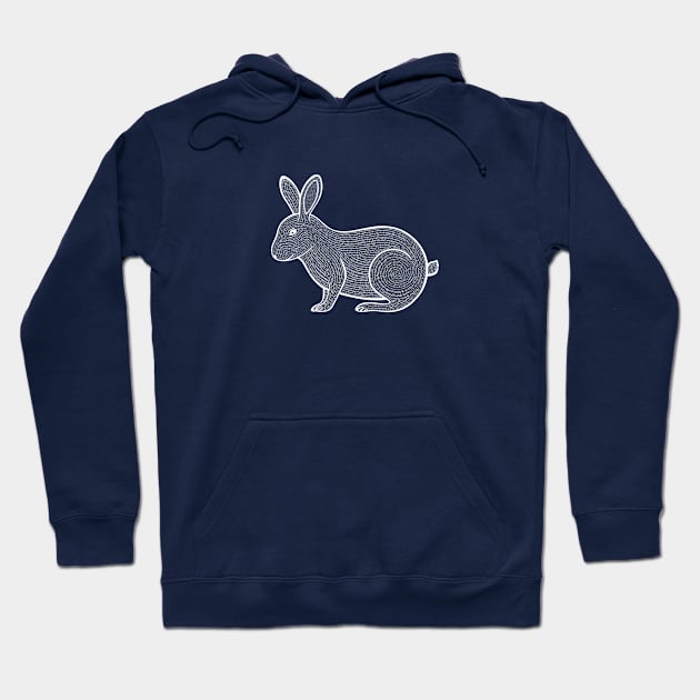 Rabbit Ink Art - detailed pet rabbit or farm animal drawing Hoodie by Green Paladin